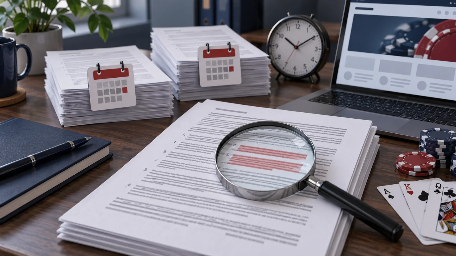 Keeping a dated record of casino terms